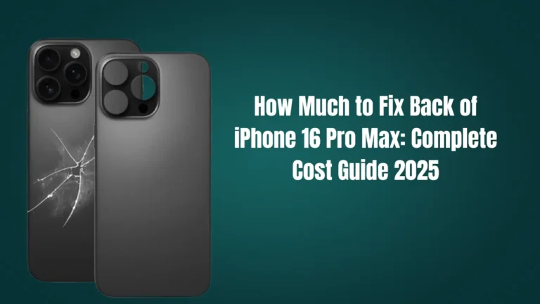 How Much to Fix Back of iPhone 16 Pro Max: Complete Cost Guide 2025