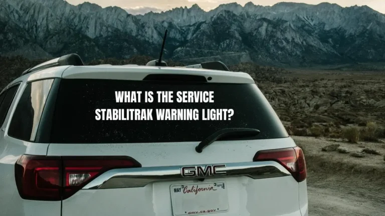 How to Reset the Service StabiliTrak Light in a GMC (Simple USA Driver Guide)